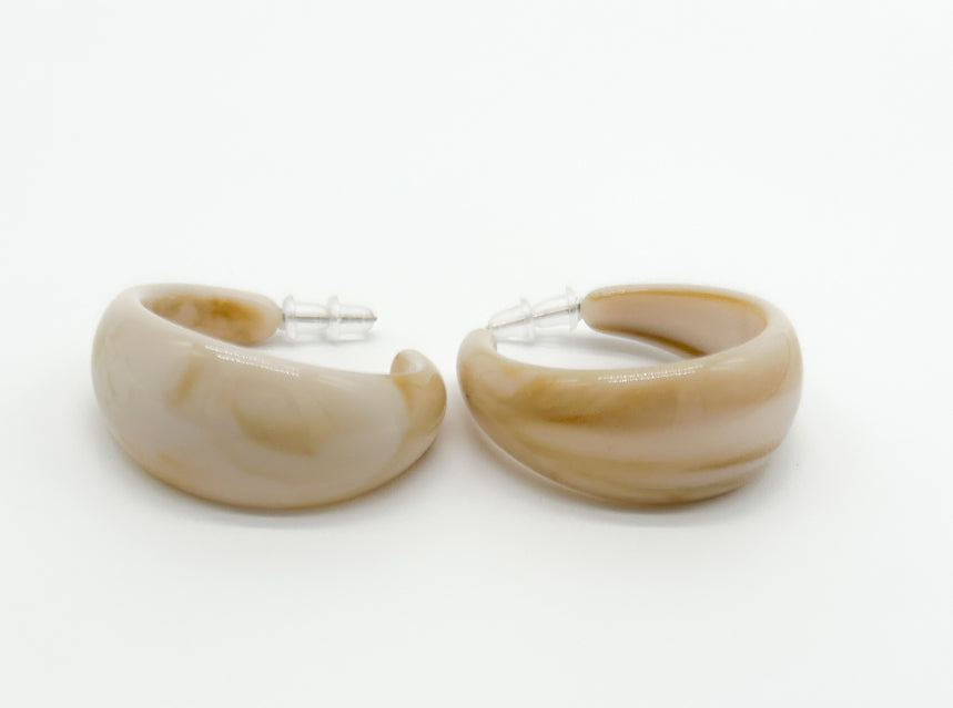 Jewelry | Earrings Creamy White Vintage Geometric Acrylic