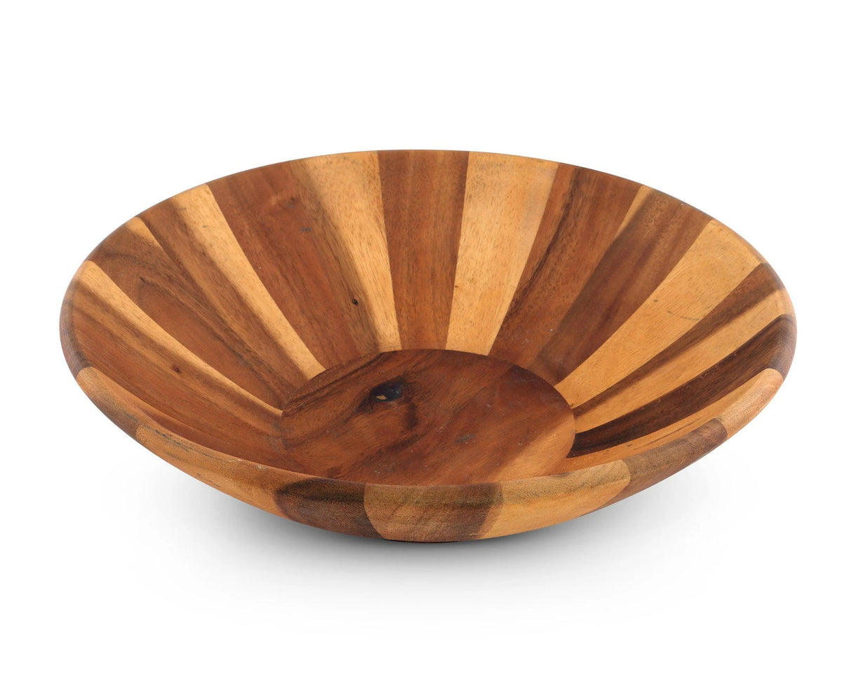 Tabletop | Wok Style Wooden Acacia Salad Bowel Extra Large