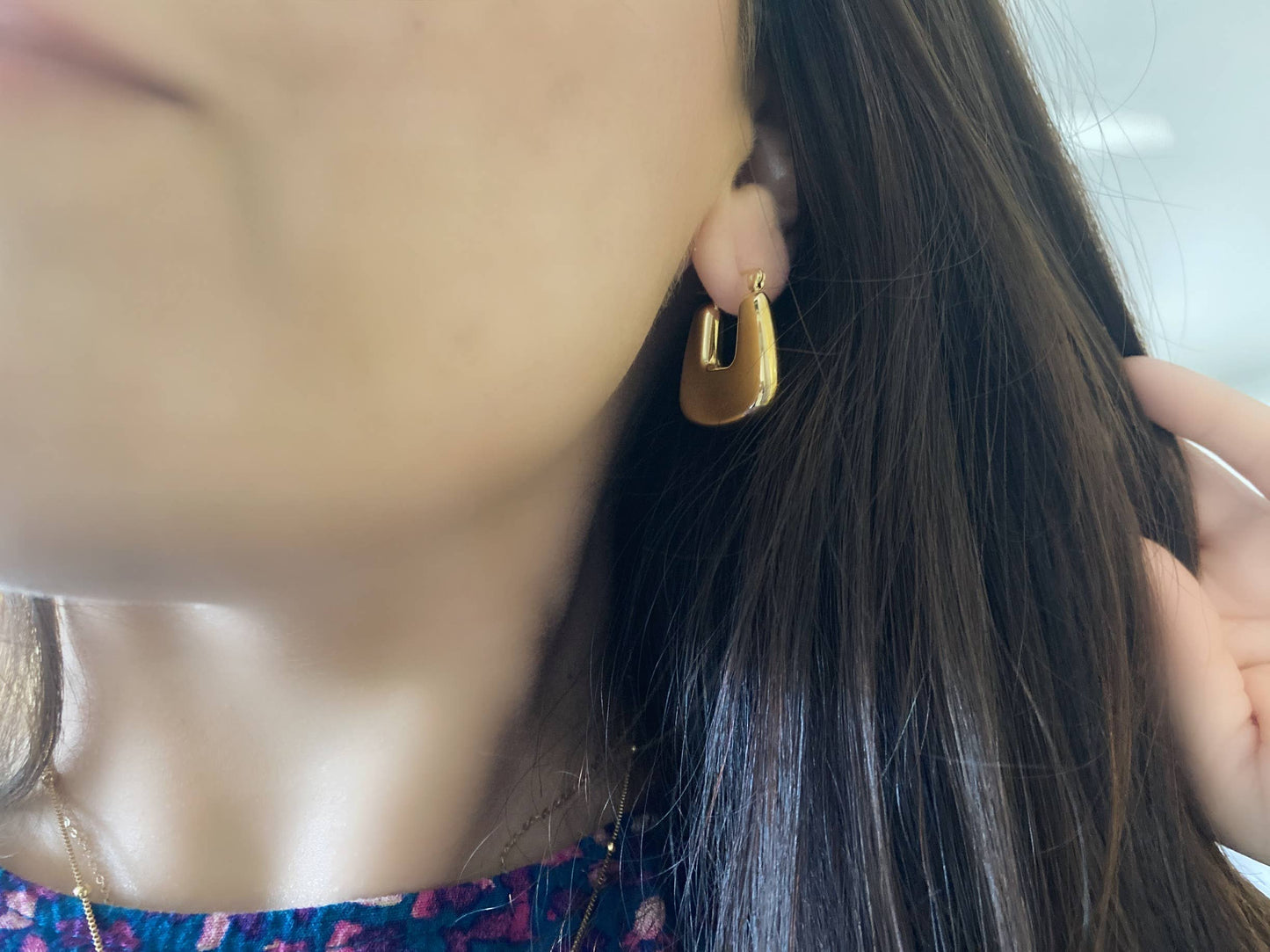 Earrings - Classy Gold Chunky Hoop
