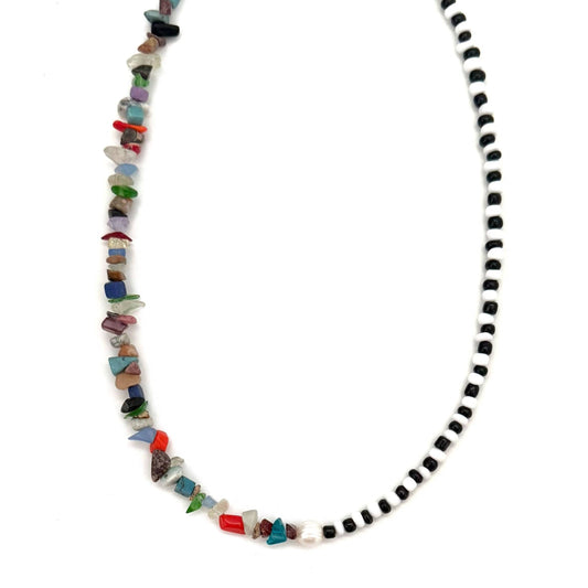 Jewelry | Necklace Paisley Colorful Stone Pearl