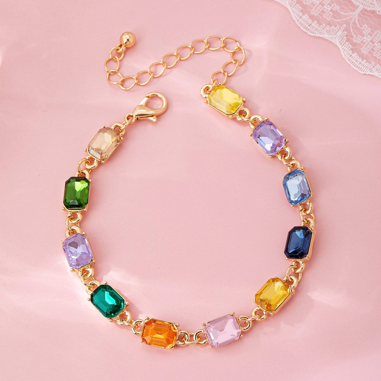 Bracelet - Rainbow Gemstone Tennis