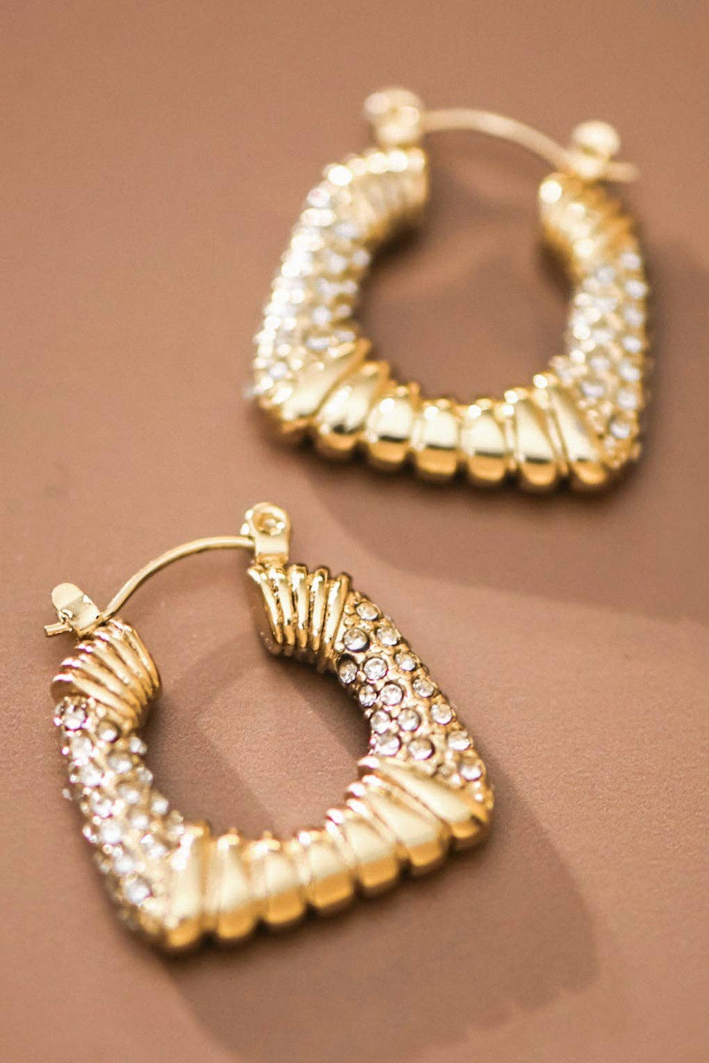 Earrings - 18K Gold Plated Waterproof Stainless Steel Hoop