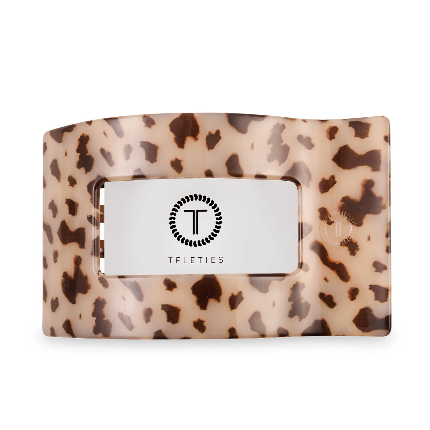 Teleties Hair Clip - Flat Rectangle Large Blonde Tortoise