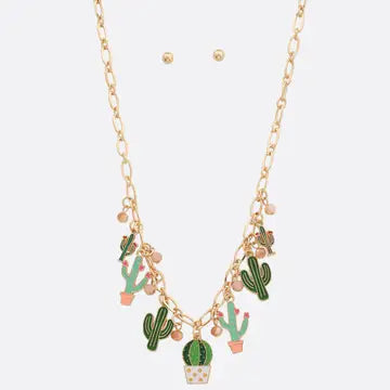 Jewelry | Necklace Cactus Multi Charm