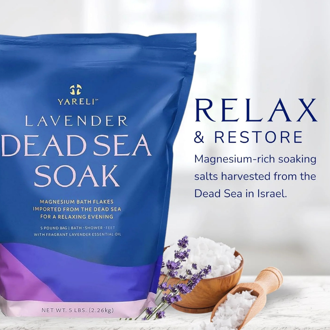 Bath | Lavender Dead Sea Magnesium Bath Flakes for Relaxation