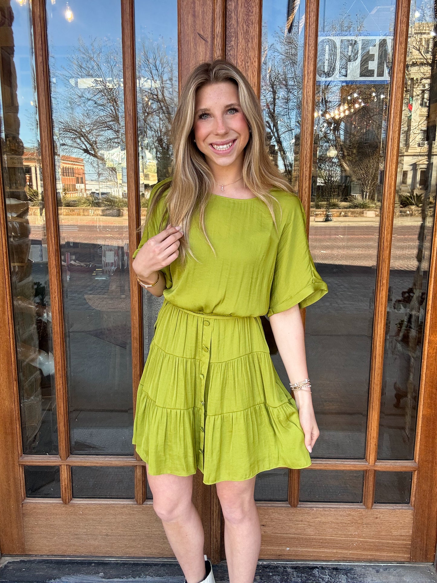 Shamrock Tiered Mini Dress