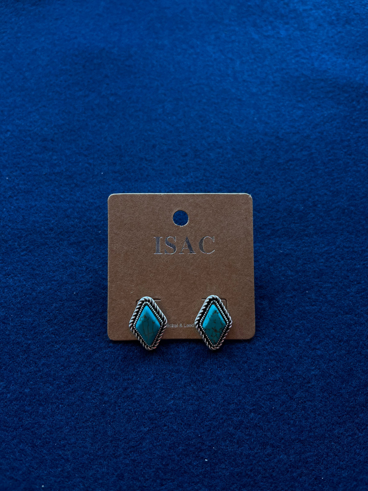 Earrings | Diamond Turquoise Stud Earrings