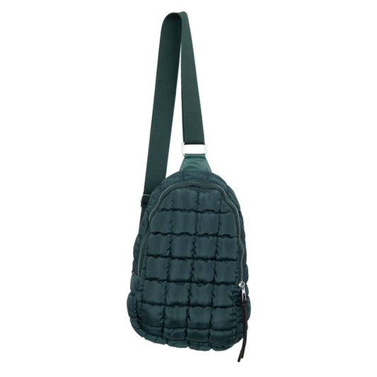 Bags | Forest Green Quilted Sling