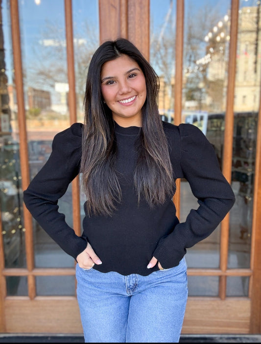 Classic Black Knit Sweater