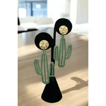 Jewlery | Earring Cactus Cut Out Drop
