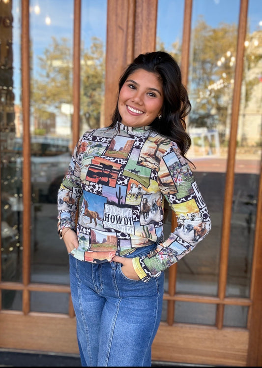 Wild West Mesh Top