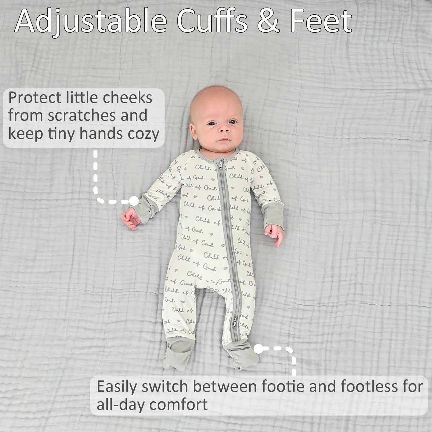 Child Of God Baby Bamboo Pajamas 0-3 Months