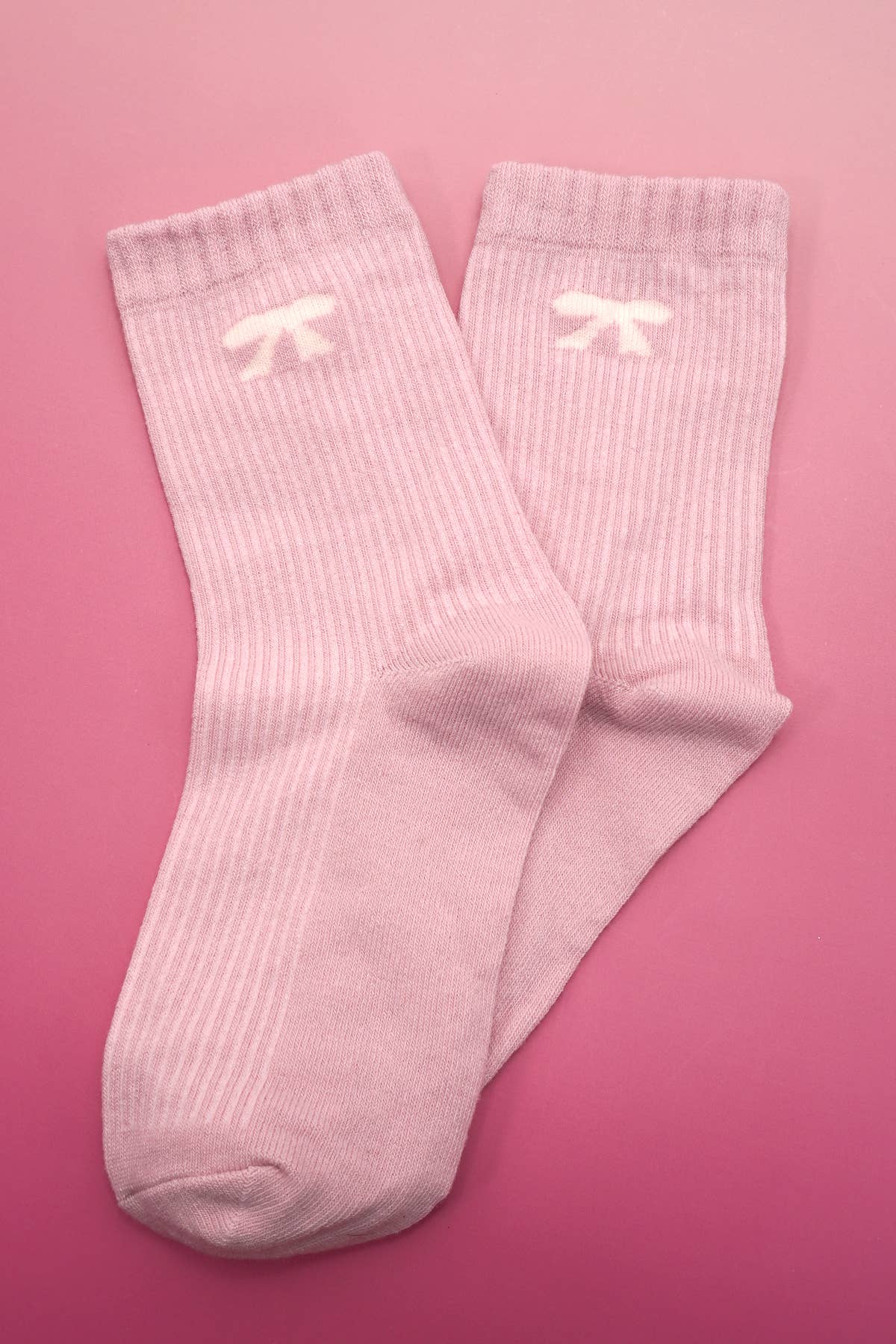 Ribbed Bow Knot Socks
