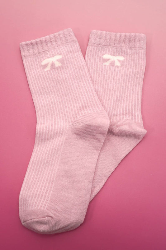 Ribbed Bow Knot Socks