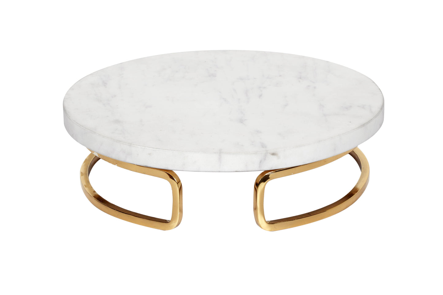 Housewares | Cake Stand Round Marble & Gold