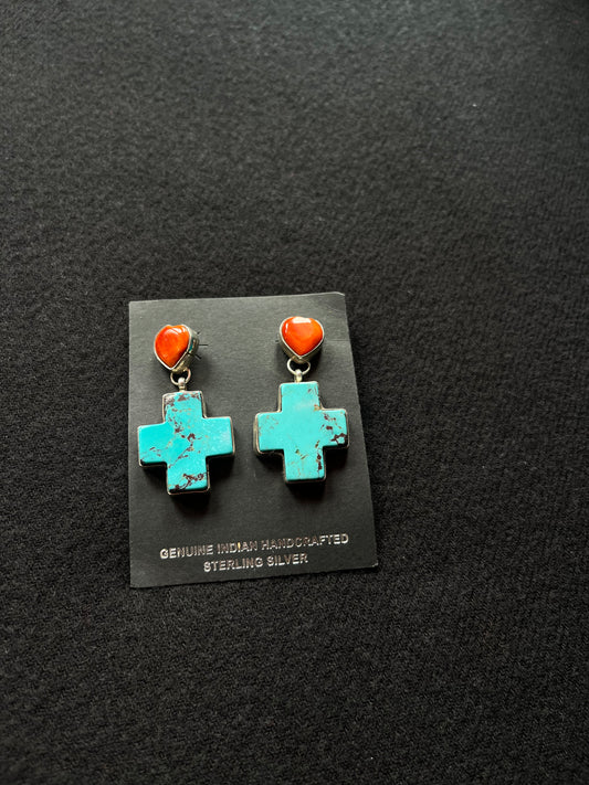 Turquoise | Spiny Oyster Kingman Earrings