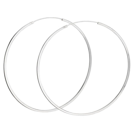 Castle Hill Sterling Siver Hoop Earrings: Sterling Silver