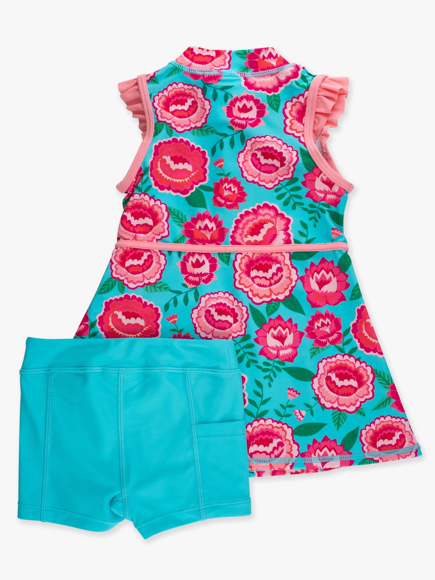 Set - Girls Bright Blossoms Flutter Sleeve