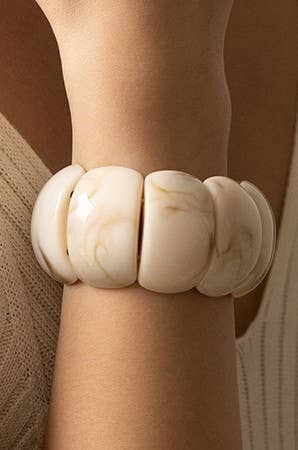 Color-Block Acrylic Stretch Bracelet