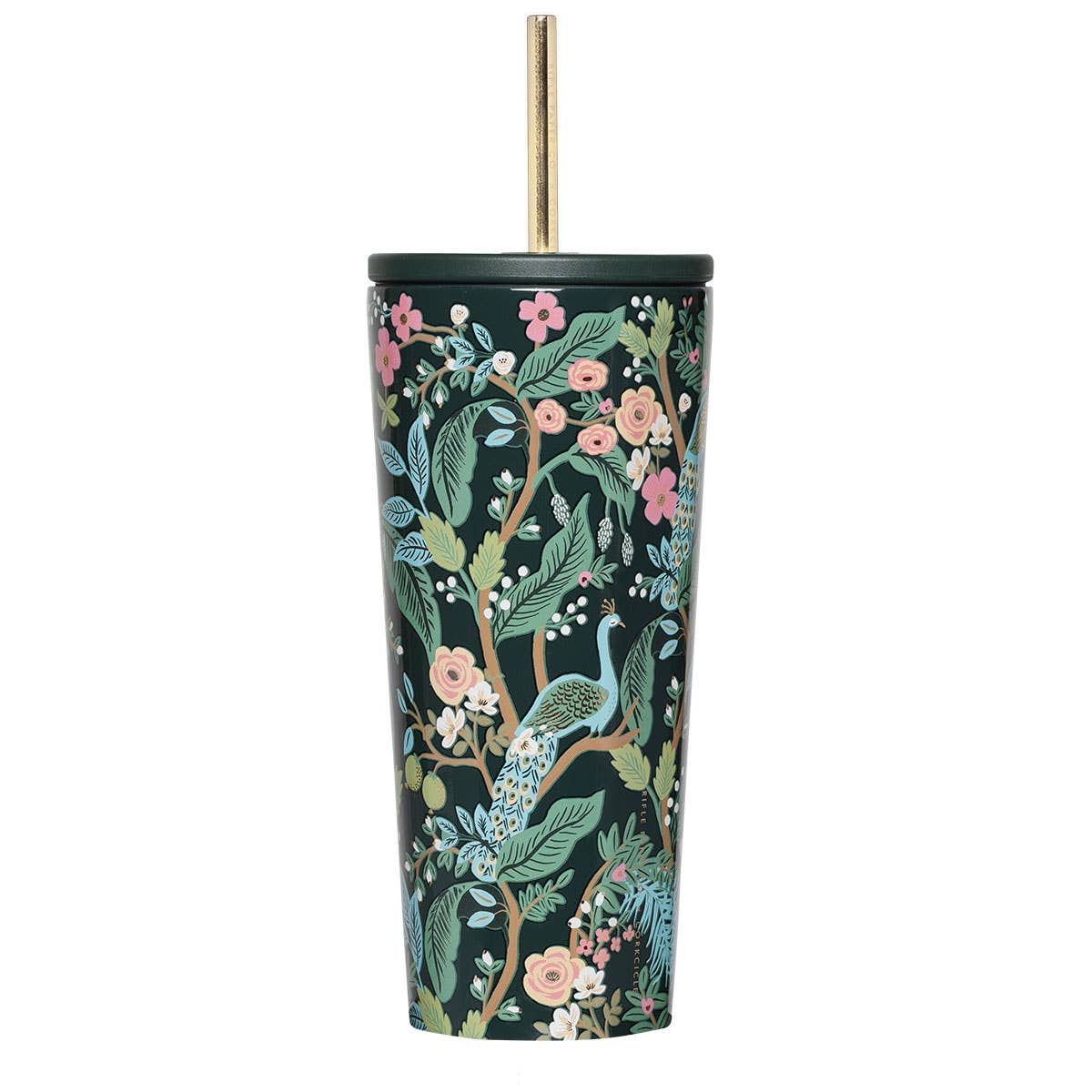 Tumbler - 24oz Rifle Paper Peacock Blue