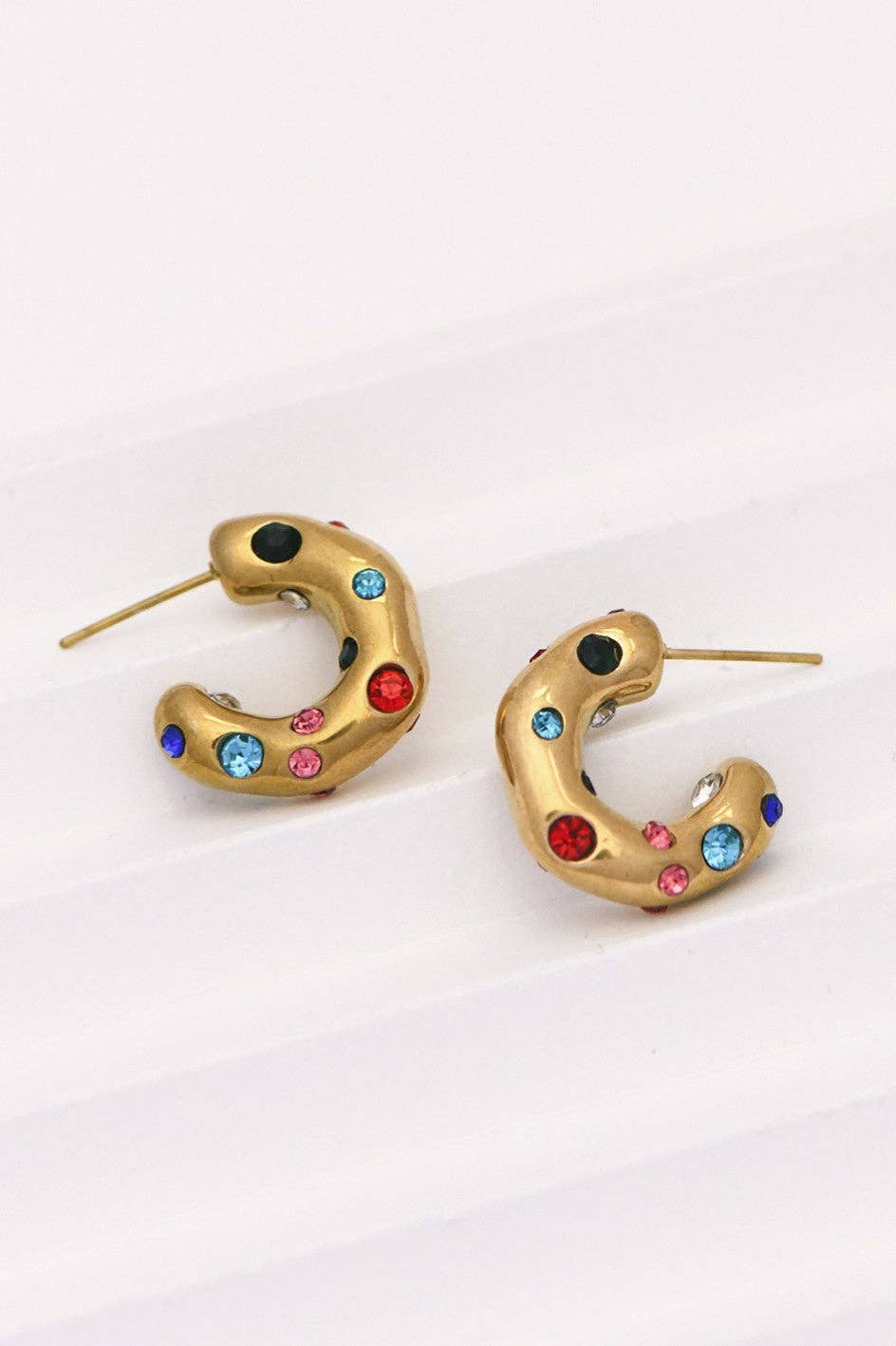 18K Gold Plated Rainbow Color Earrings