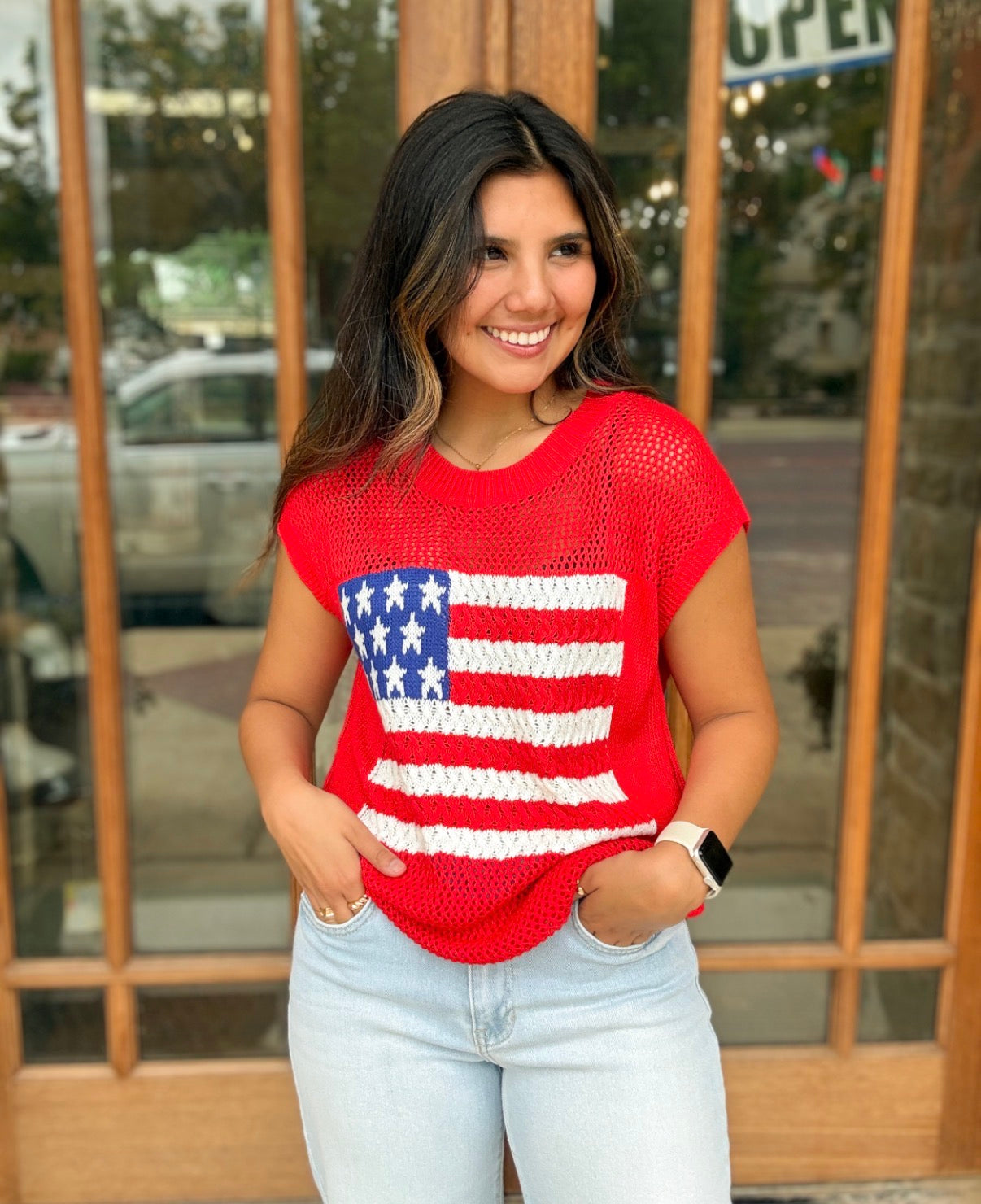 Top - Spring Flag Sweater