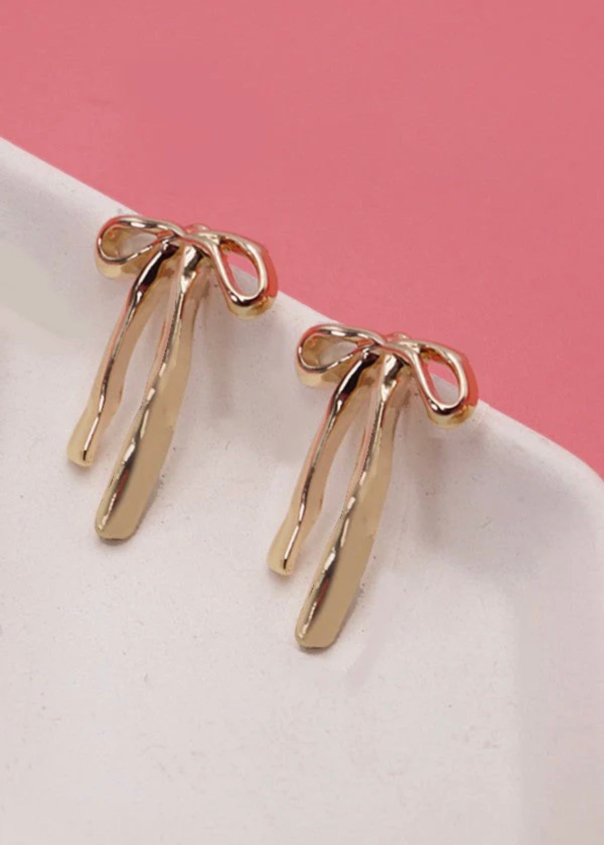 Earrings | Long Bow Ribbon Studs