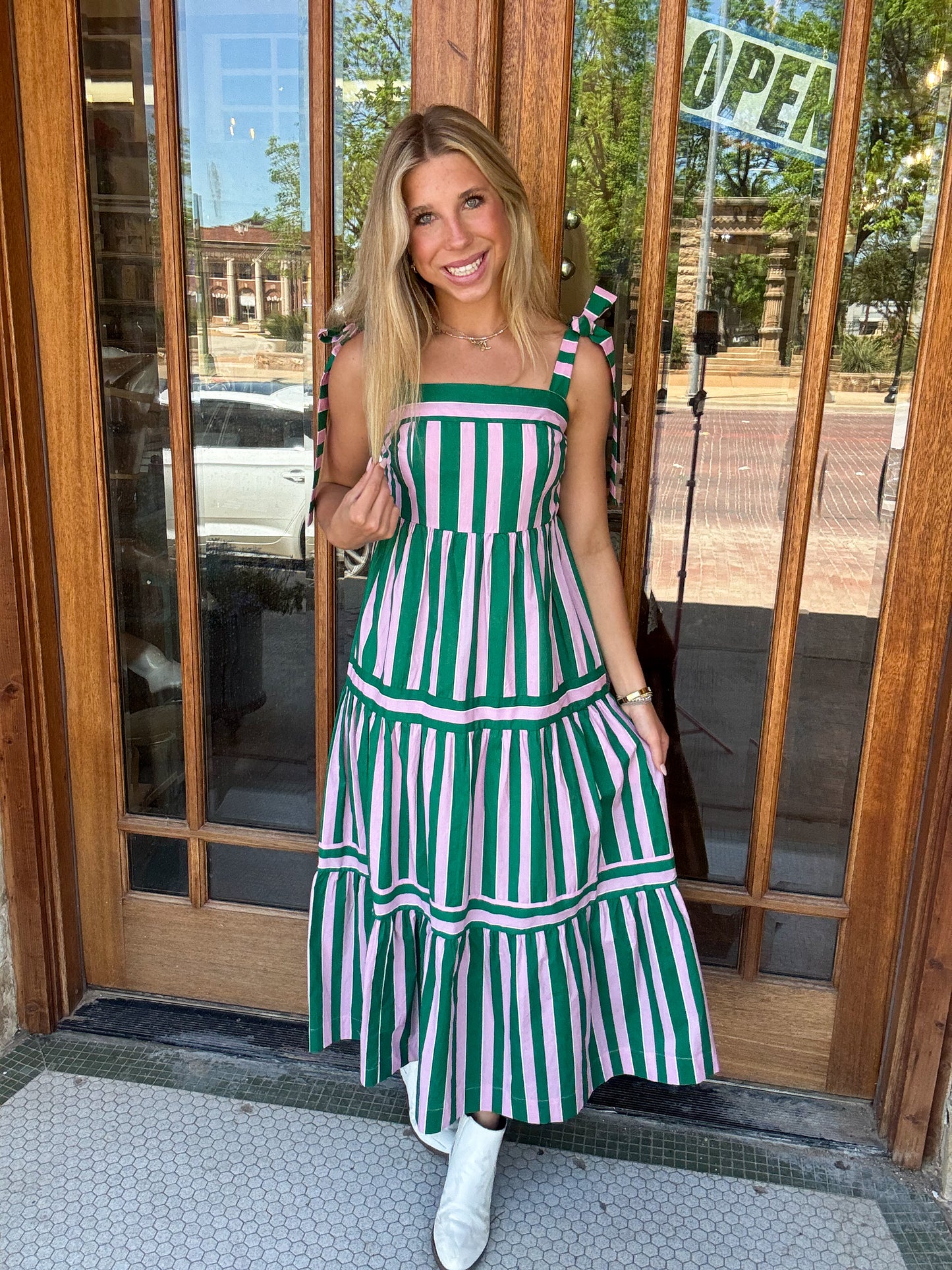 Dress - Sherbert Striped Tiered Maxi