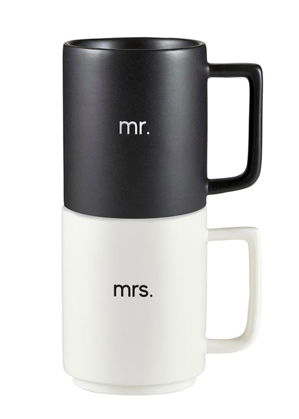 Tabletop | Mr. &amp; Mrs. Matte Stackable Mug Set