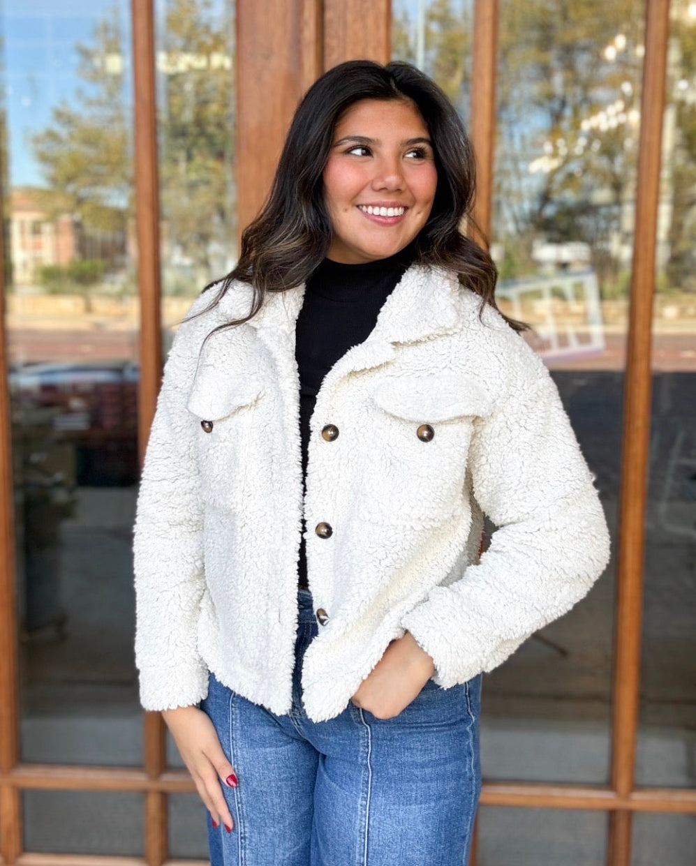 White Sherpa Jacket