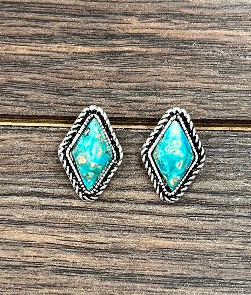 Earrings - Diamond Gemstone Stud