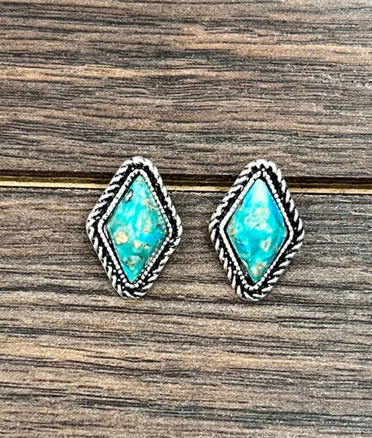 Earrings - Diamond Gemstone Stud