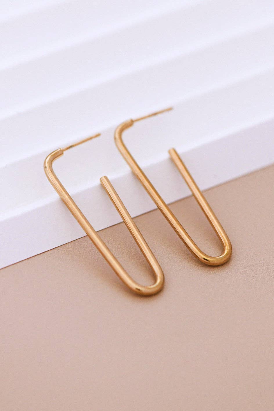 18K Abstract Gold-Plated Earrings