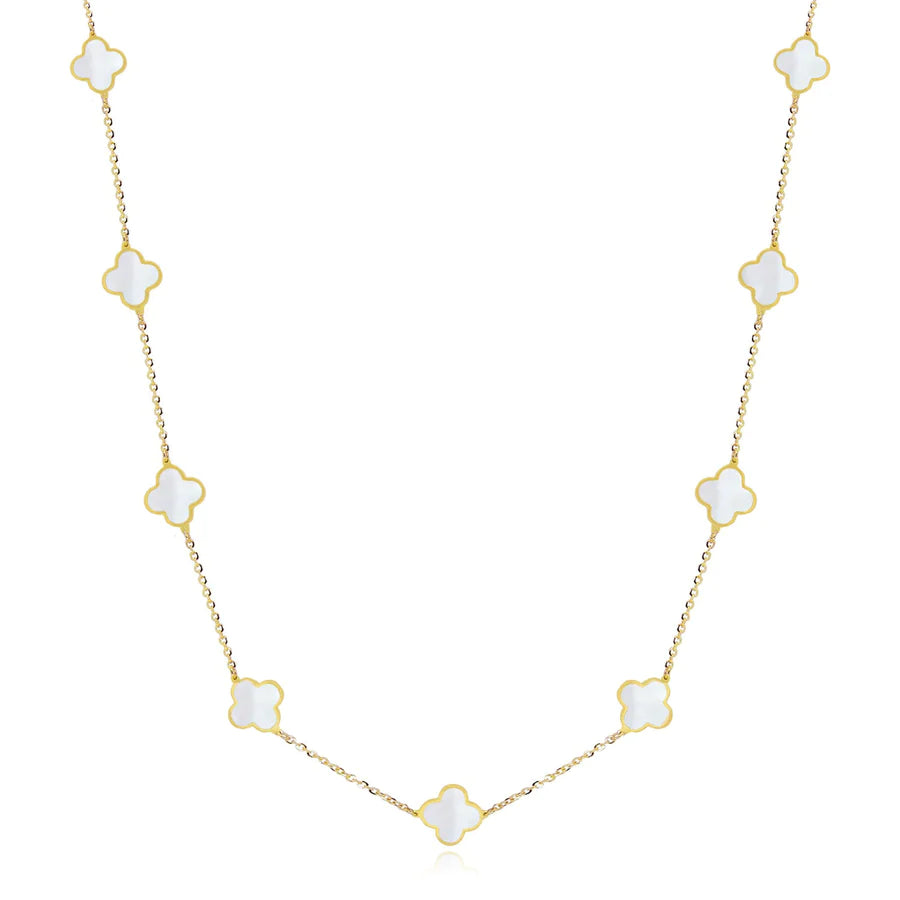 Jewelry | Necklace Quatrefoil Stainless Steel Station