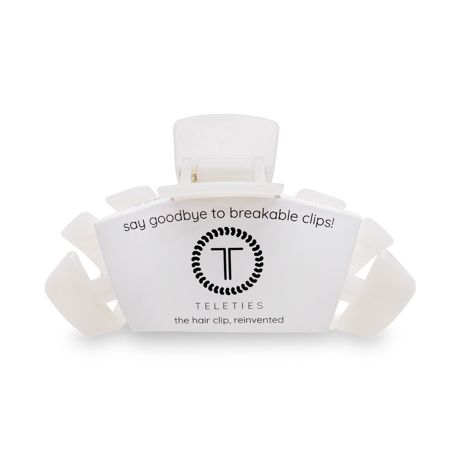 Teleties Hair Clip - Classic Large Coconut White