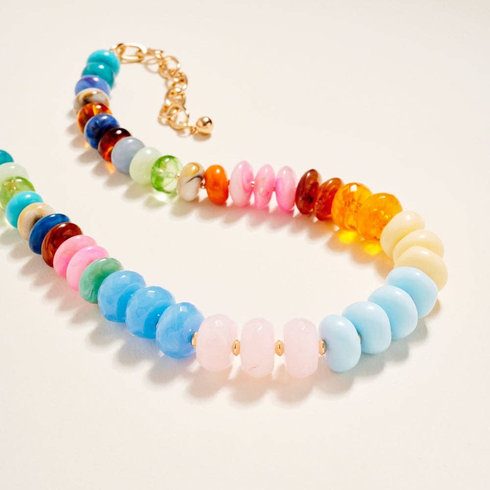 Necklace - Candy Rain Beaded
