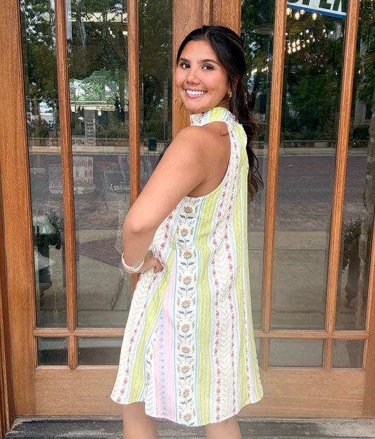 Dress - Pastel Stripe Halter