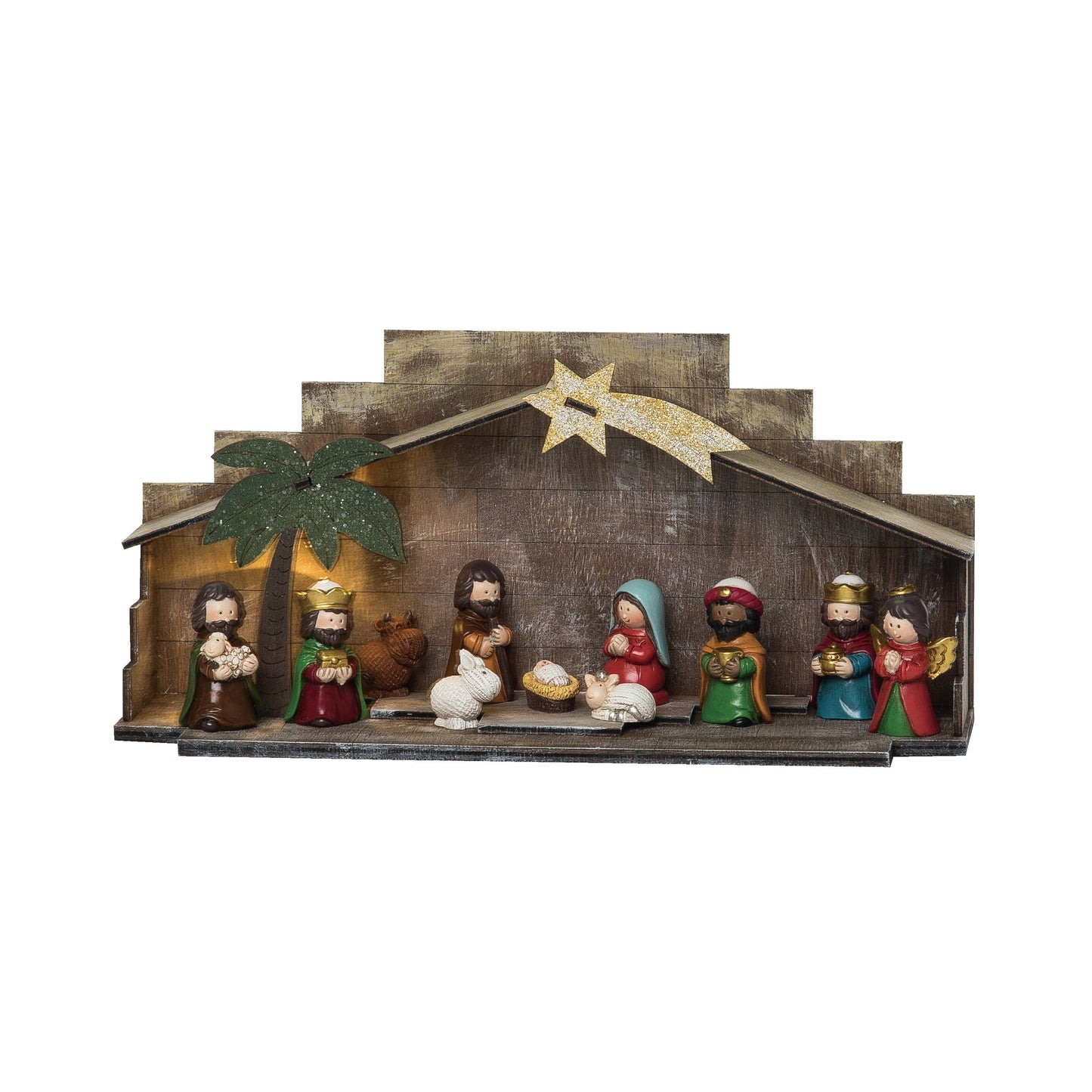 Decor | Nativity Scene 10.25" Light Up Children Figurines Set