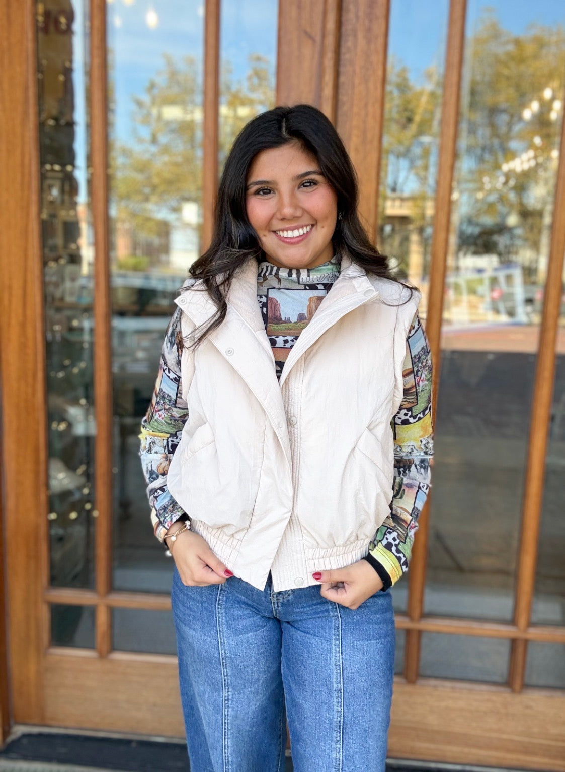 BOMBER STYLE PUFFER VEST