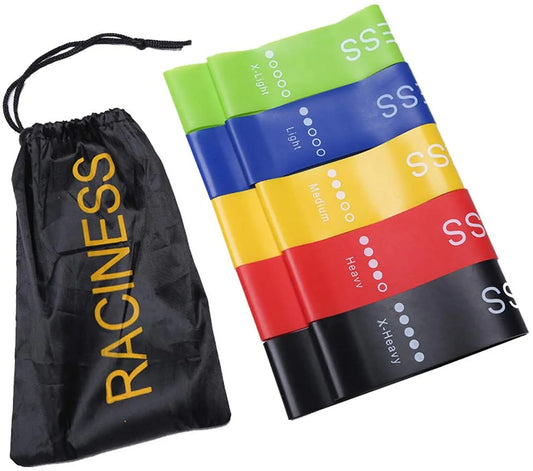 Health | 5pc Resistance Bands with Carry Bag
