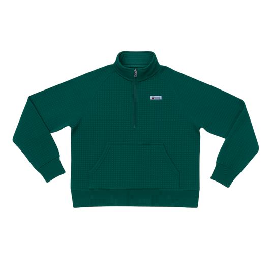 Waffle 1/2 Zip Forest Sweatshirt