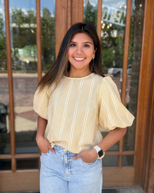 Blouse - V-Back Bow Accent