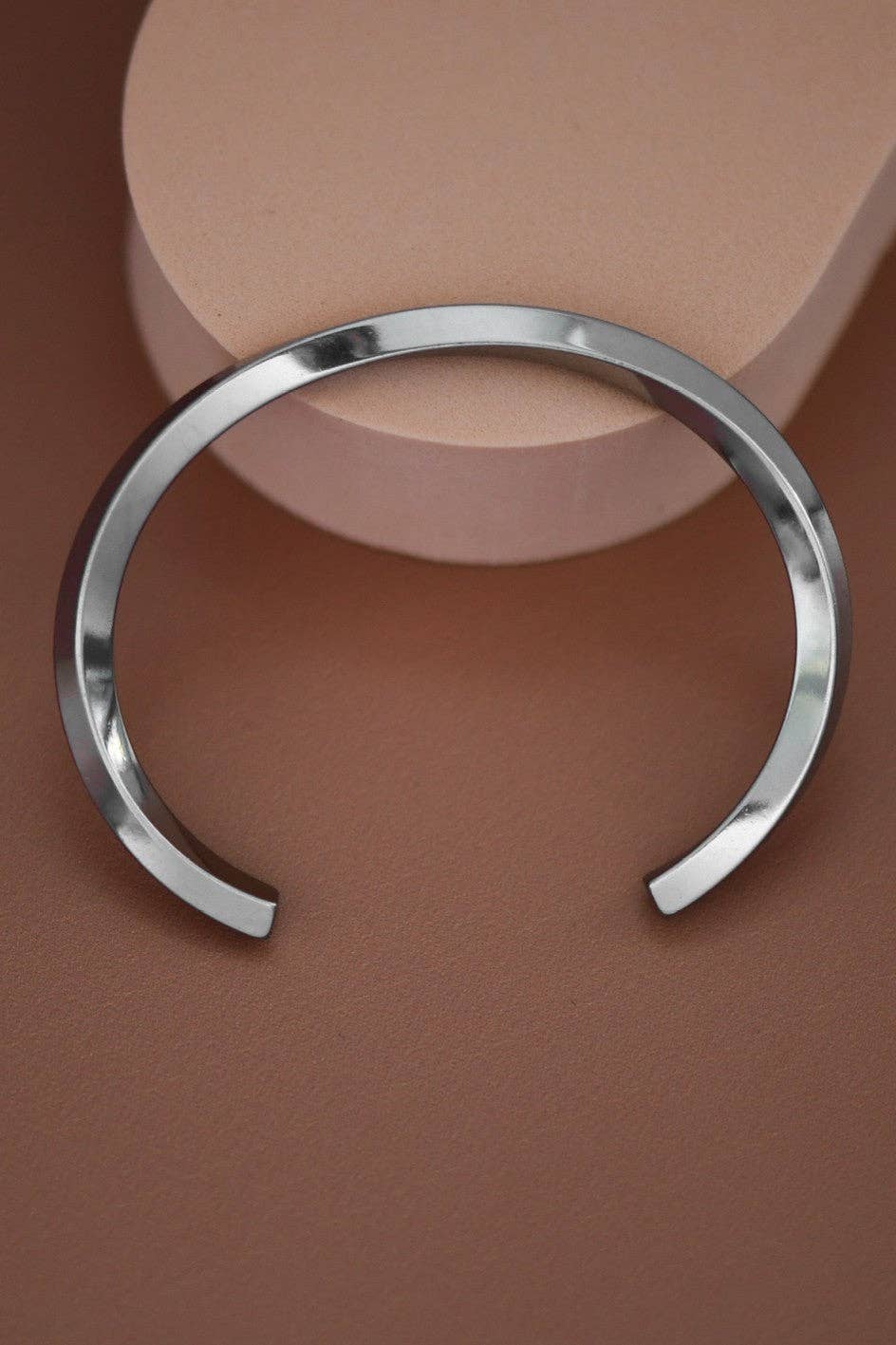 Cuff Bracelet - Silver Stainless Steel