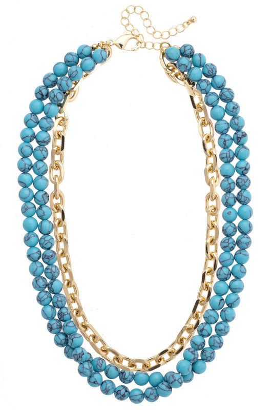 Necklace - Los Alamos Beaded 3-Row