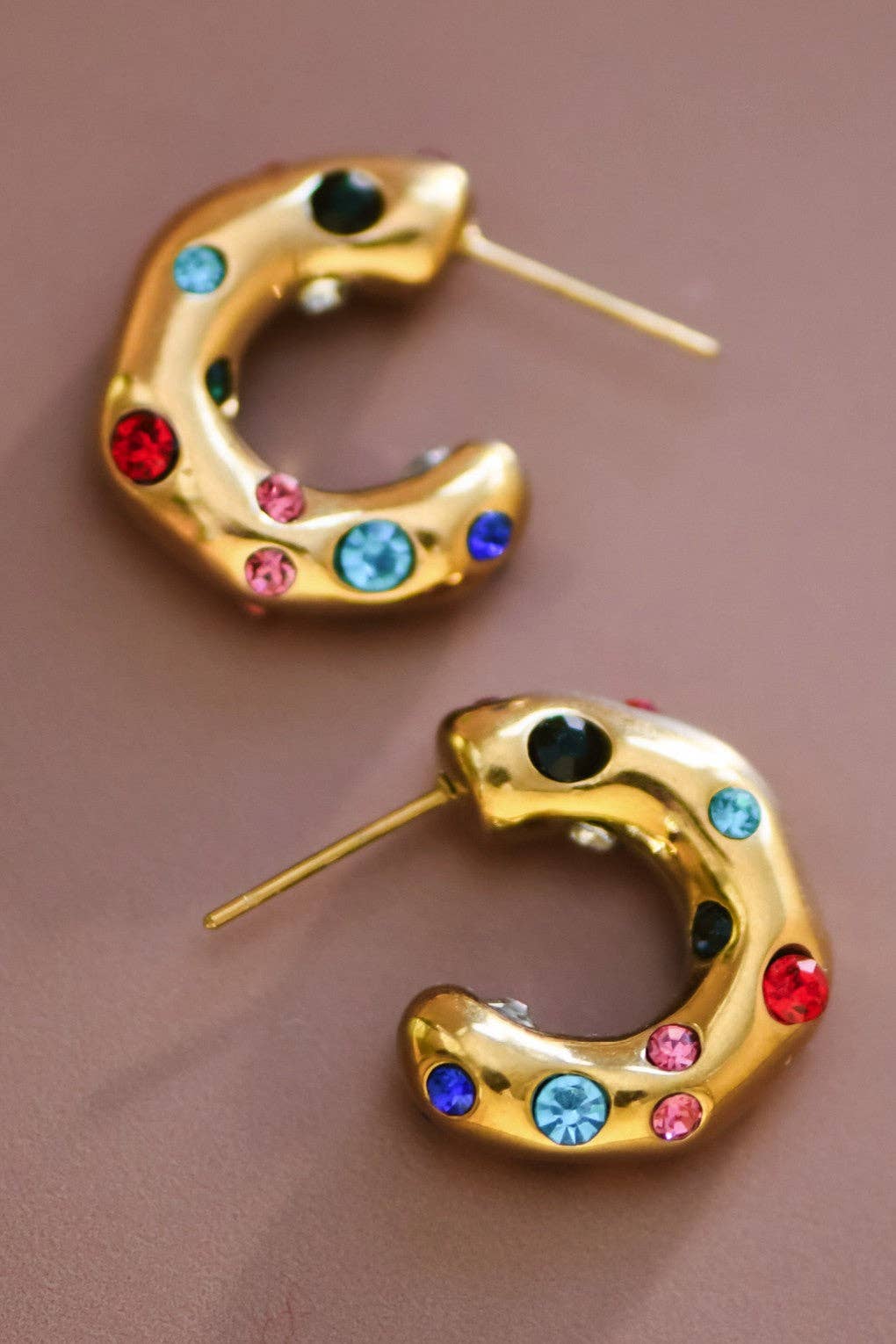 18K Gold Plated Rainbow Color Earrings