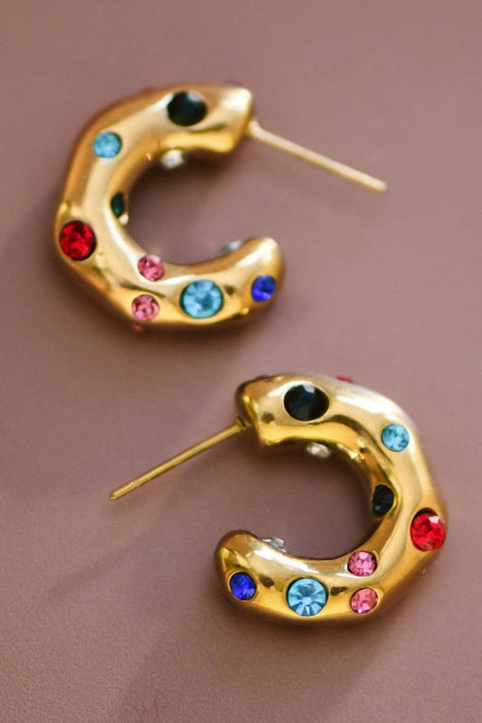 18K Gold Plated Rainbow Color Earrings
