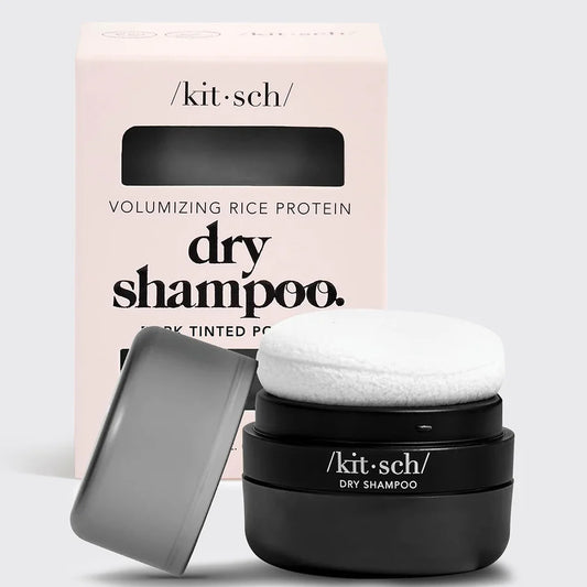 Kitsch Volumizing Rice Protein Dry Shampoo with Puff - Dark Tinted