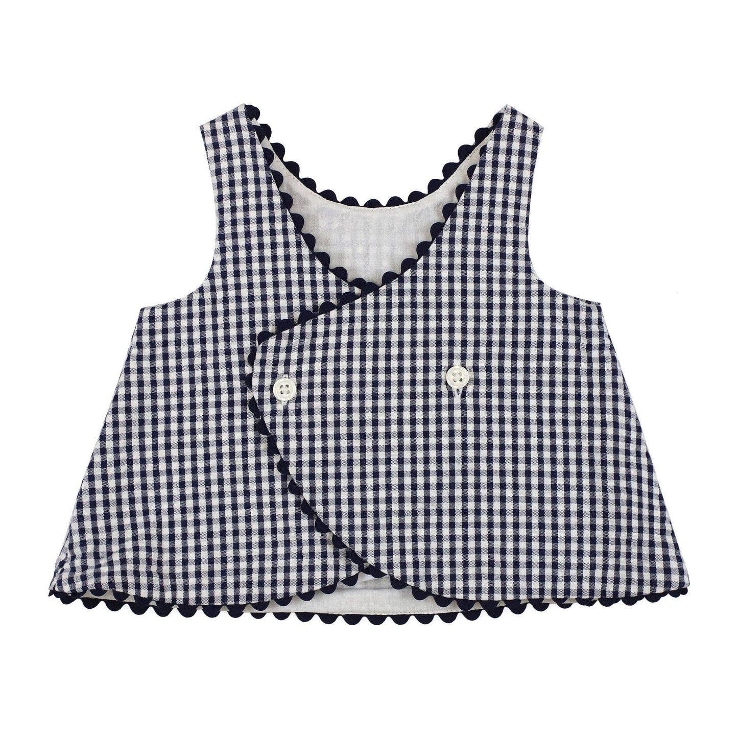 Navy Gingham Seersucker Set