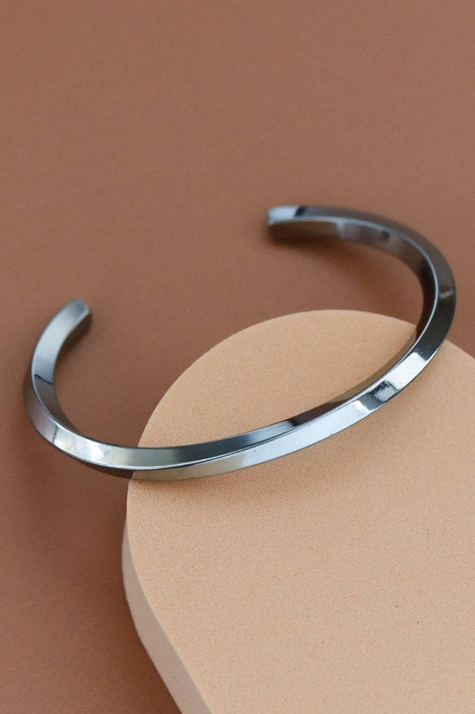 Cuff Bracelet - Silver Stainless Steel