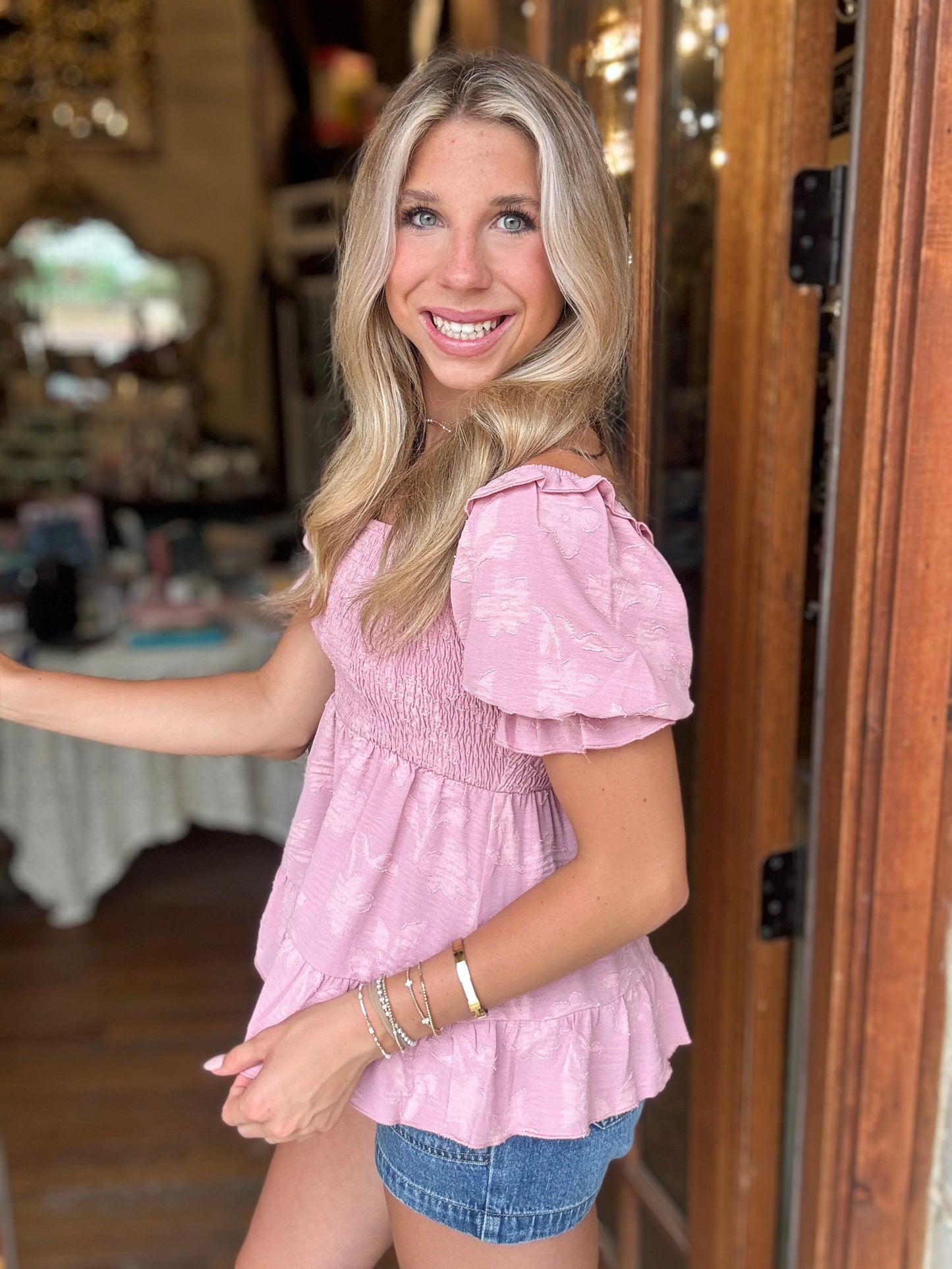 Blouse - Blush Belle Puff